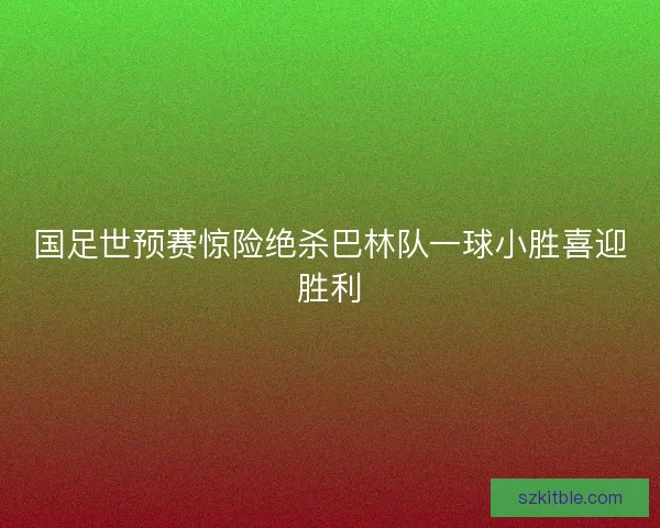 国足世预赛惊险绝杀巴林队一球小胜喜迎胜利