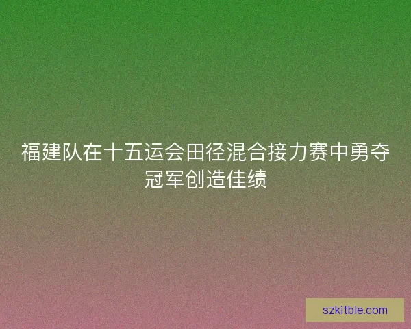 福建队在十五运会田径混合接力赛中勇夺冠军创造佳绩